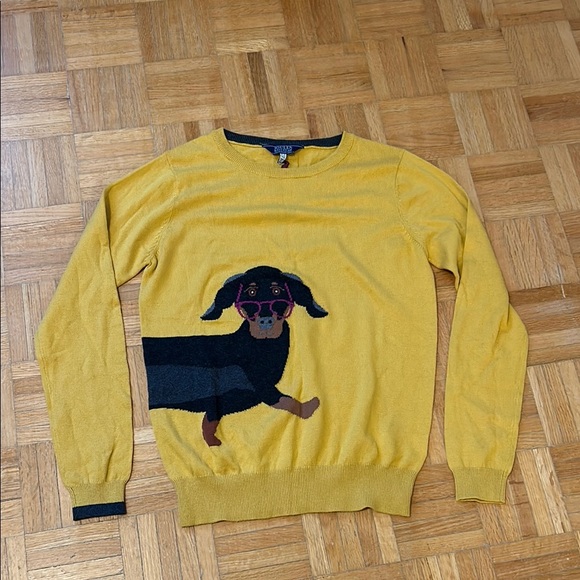 Joules Tops - Joules Yellow Dog Print Sweater